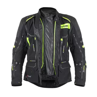 Мъжко мото яке W-TEC Aircross - черно-златисто
