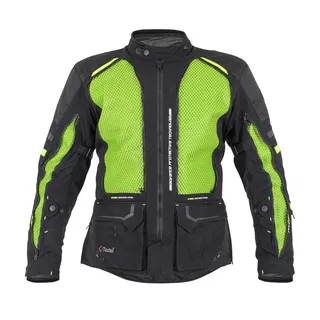 Мъжко мото яке W-TEC Aircross - черно-златисто