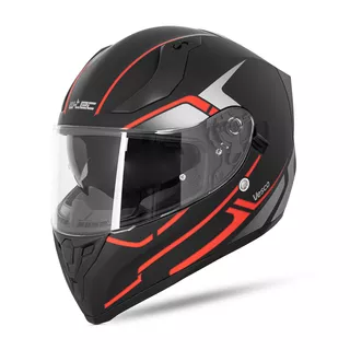 Интегрална мото каска W-TEC Vesco - Black Matt-Corsa Red - Black Matt-Corsa Red