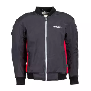 Мото яке softshell W-TEC Langon NF-2753 - черен цвят каки зелено - черно и червено