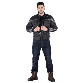 Мото дънки W-TEC Pawted - тъмносин