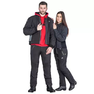 Мото яке softshell W-TEC Langon NF-2753 - черен цвят каки зелено