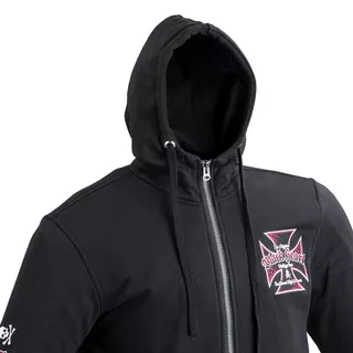 Мъжки мото суитшърт W-TEC Black Heart Vintage Iron - черен