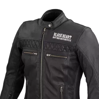 Дамско кожено мото яке W-TEC Black Heart Raptura - черен