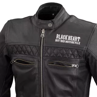 Дамско кожено мото яке W-TEC Black Heart Raptura - черен