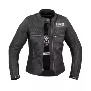 Дамско кожено мото яке W-TEC Black Heart Raptura - черен