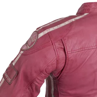 Дамско кожено мото яке W-TEC Sheawen Lady Pink - розов