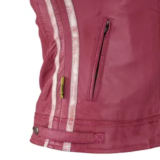 Дамско кожено мото яке W-TEC Sheawen Lady Pink - розов