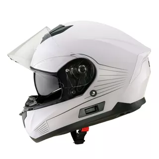 Мото каска W-TEC Yorkroad Solid - White Grey Glossy