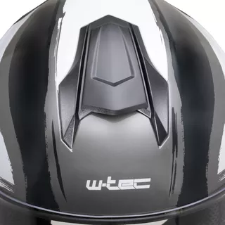 Мото каска W-TEC Integra Graphic - черно-бяло