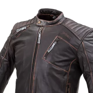 Мъжко кожено мото яке W-TEC Embracer - Vintage Dark Brown