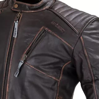 Мъжко кожено мото яке W-TEC Embracer - Vintage Dark Brown
