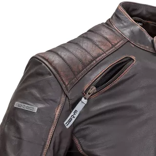 Мъжко кожено мото яке W-TEC Embracer - Vintage Dark Brown