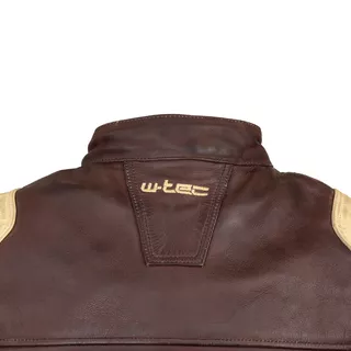 Мъжко кожено мото яке W-TEC Retro - черен-кафяв-бежов