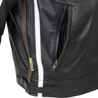 Мъжко кожено мото яке W-TEC Sheawen Black - черен