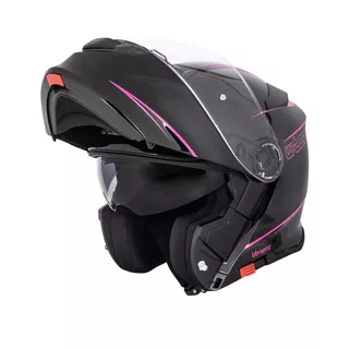Мото каска W-TEC Venero - Glossy Black-Neon Yellow