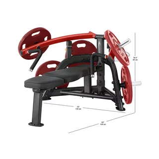 Преса за гърди Steelflex PlateLoad Line PLBP - черно и червено
