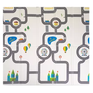Сгъваема детска подложка inSPORTline Michlino 150x180x1,2 см - Zvířátka abc/Zvířatka louka