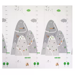 Сгъваема детска подложка inSPORTline Michlino 180x200x1,2 см - Město/Velryby