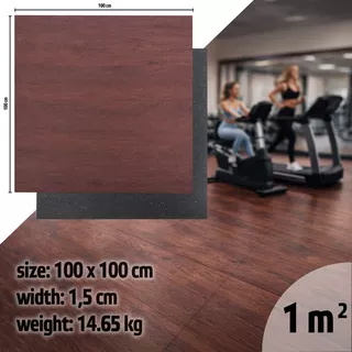 Предпазна настилка за фитнес inSPORTline Luxteko Flat 100x100x1.5 см