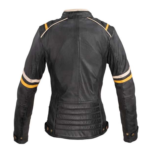 Дамско кожено мото яке W-TEC Traction Lady - черен