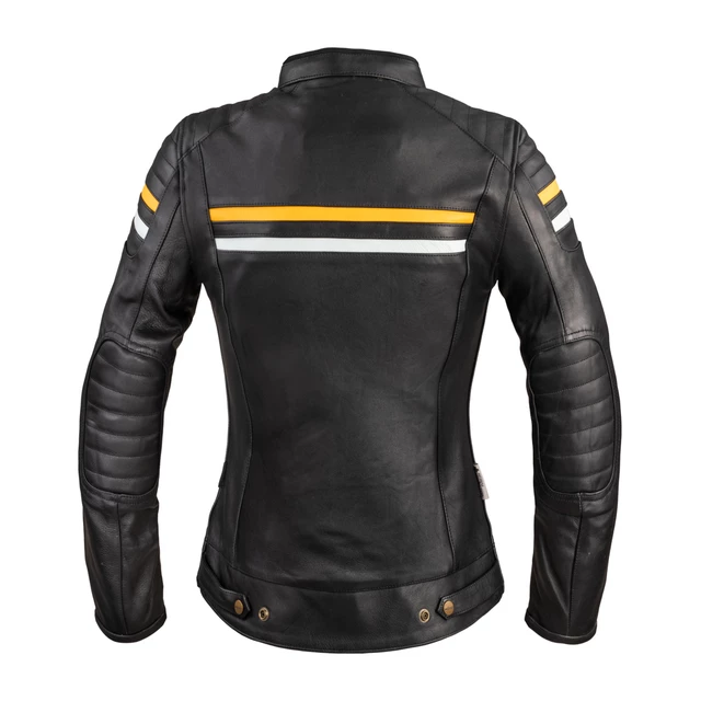 Дамско кожено мото яке W-TEC Stripe Lady - черен