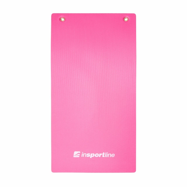 Постелка за йога inSPORTline Profi 100 cm - Розово/червено/