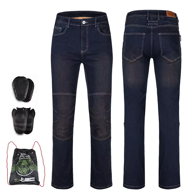 Мото дънки W-TEC Pawted - тъмносин