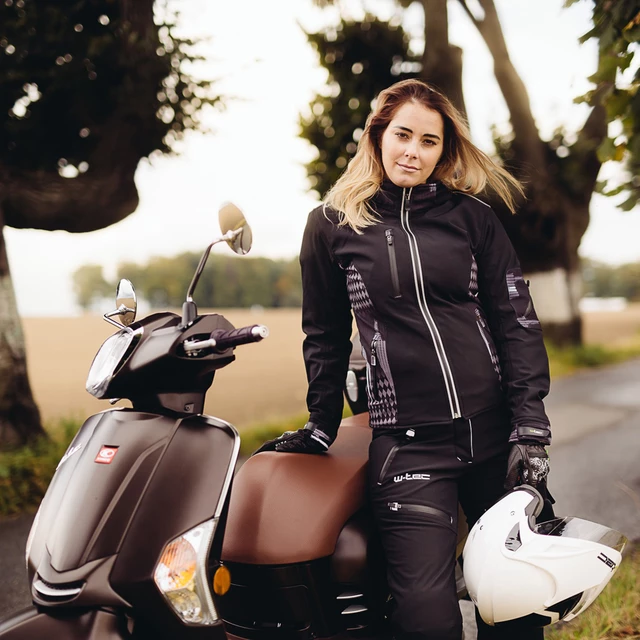 Дамско мото яке Softshell W-TEC Pestalozza NF-2781 - черен-сив