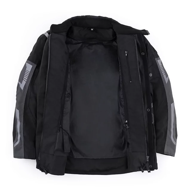 Мъжко мото яке  W-TEC Burdys Evo - черен-сив