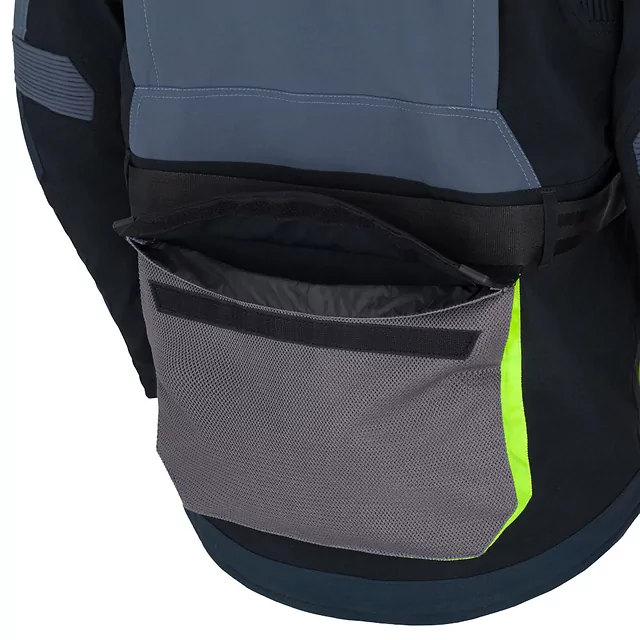 Мото яке W-TEC Modock - черно-синьо-флуоресцентно жълто