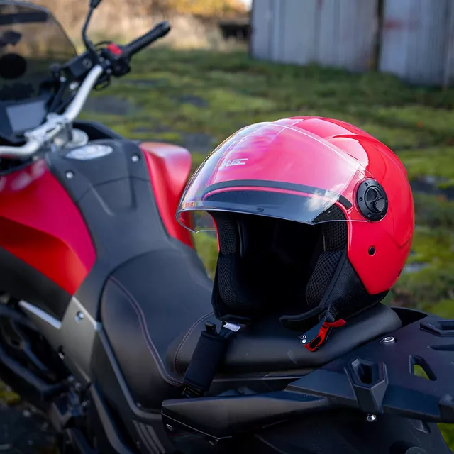 Отворена мото каска W-TEC Bareiro Amaranto