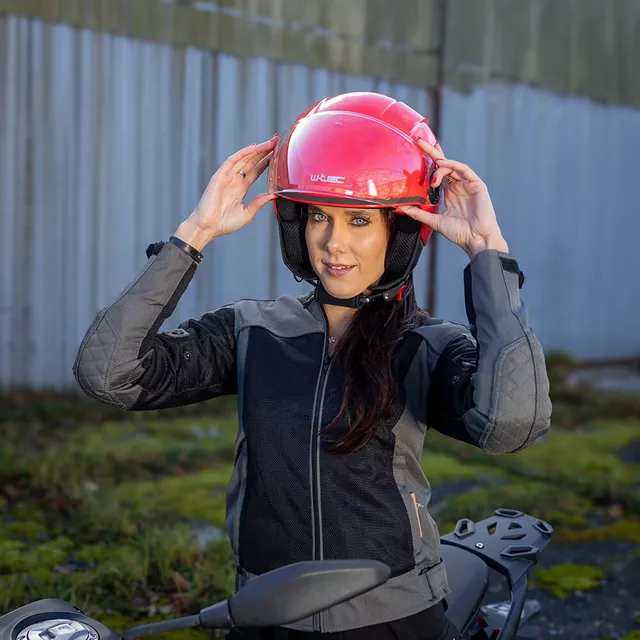 Отворена мото каска W-TEC Bareiro Amaranto