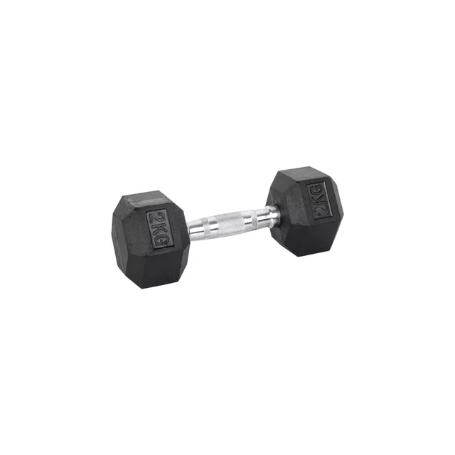 Хексагонален дъмбел inSPORTline Hexsteel 2 кг