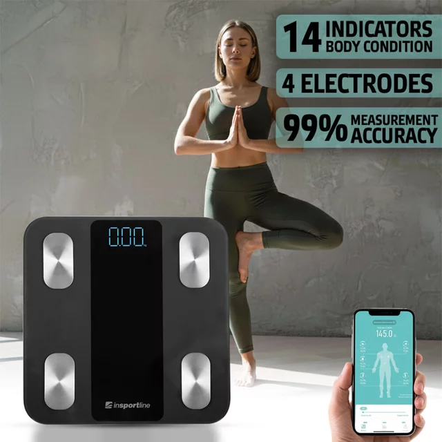 Smart кантар inSPORTline Syncale 20 - черен