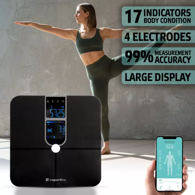 Smart кантар inSPORTline Syncale 100 - черен