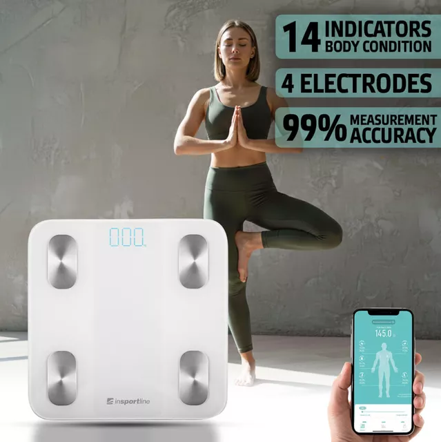 Smart кантар inSPORTline Syncale 20 - бяло