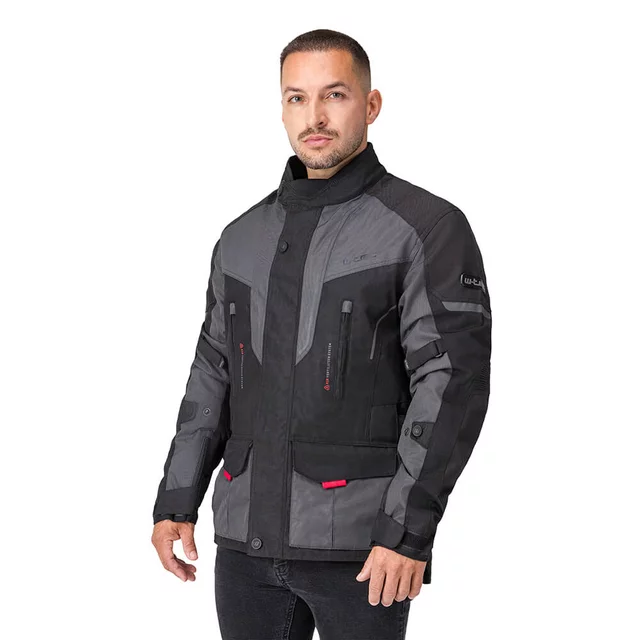 Pánská moto bunda W-TEC Xeniaq - черен-сив