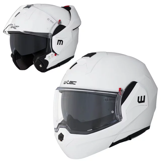 Модуларна каска W-TEC Sabron P/J - перлено бяло - перлено бяло