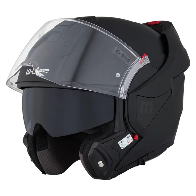 Модуларна каска W-TEC Sabron P/J - перлено бяло