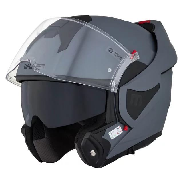 Модуларна каска W-TEC Sabron P/J - перлено бяло