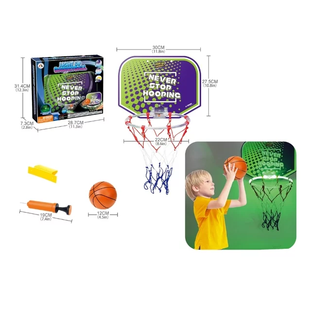 Светещ баскетболен комплект за игра inSPORTline LBBS150