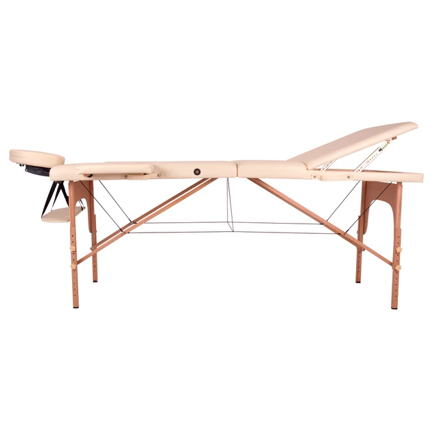 Масажна маса inSPORTline Japane 3-pieces wooden - бяло-оранж