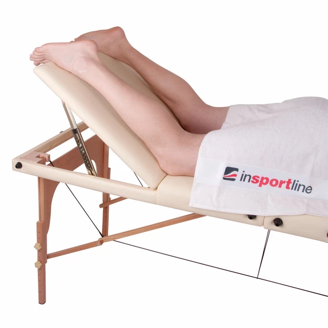 Масажна маса inSPORTline Japane 3-pieces wooden - бяло-оранж