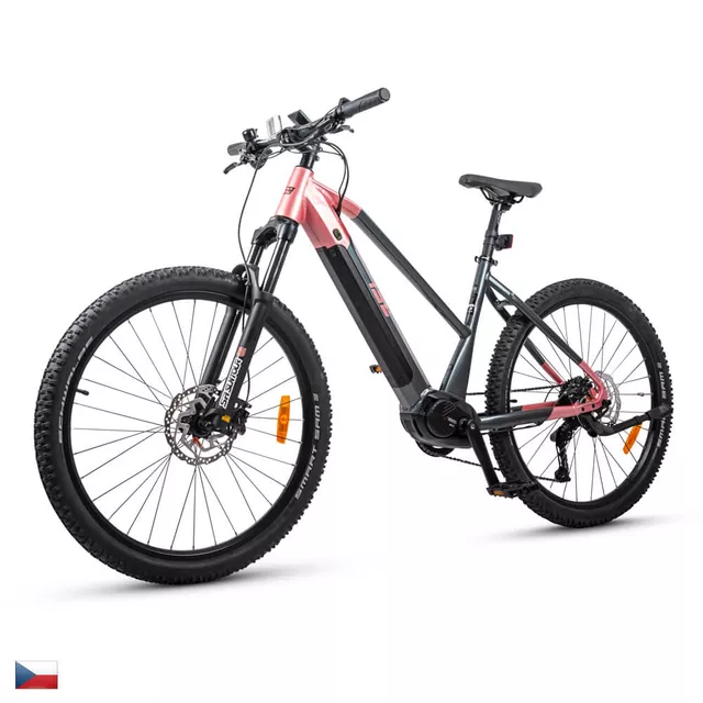 Дамски планински ел. велосипед inSPORTline ISL Asuki 630 Wh 27,5" - модел 2025 - Marine Rose