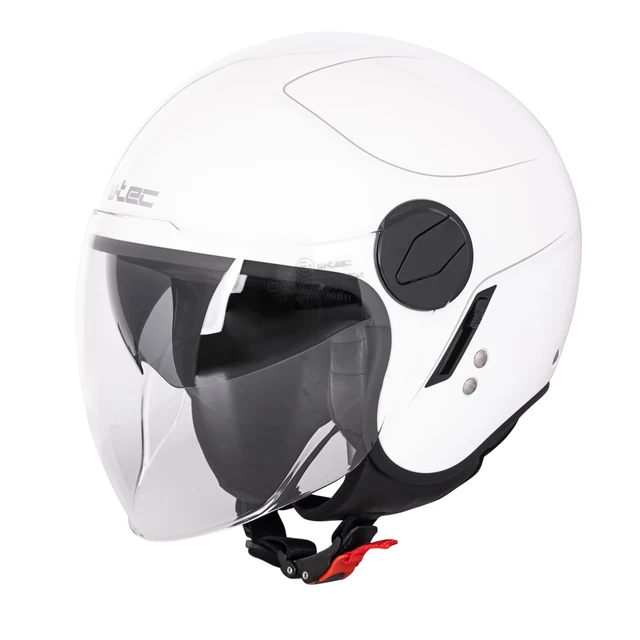 Каска за скутер W-TEC Vernante - лъскаво черно - Glossy White
