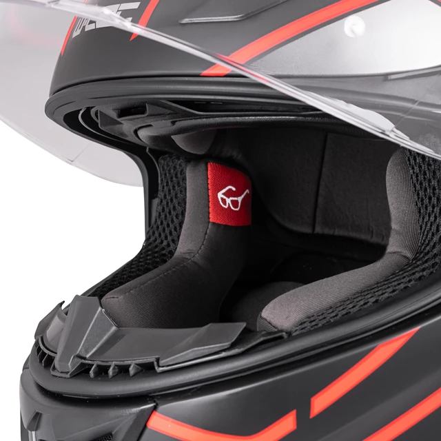 Интегрална мото каска W-TEC Vesco - Black Matt-Corsa Red
