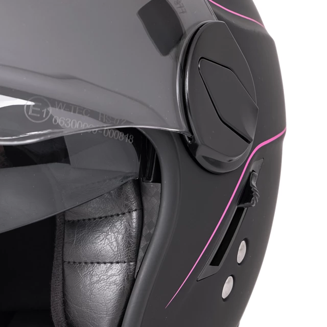 Каска за скутер W-TEC Vernante - лъскаво черно