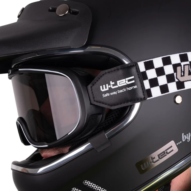 Винтидж мото очила W-TEC Chesster - Черен