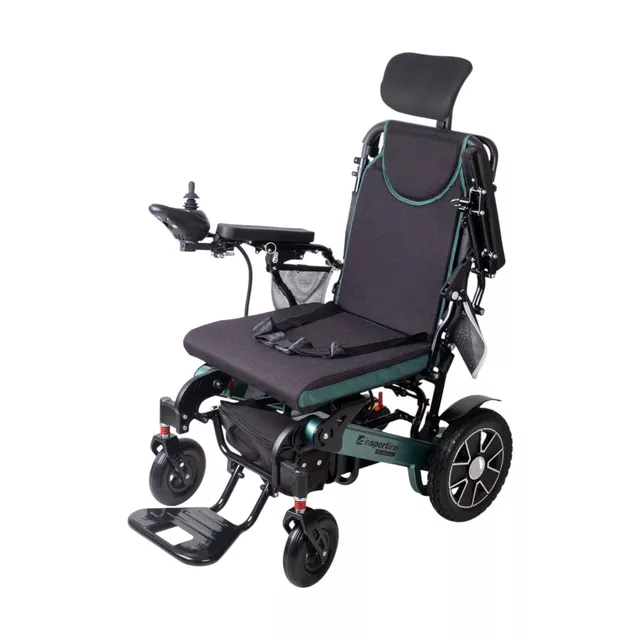 Електрическа инвалидна количка inSPORTline Hawkie Evo II с регулируема облегалка 700W﻿ - сребрист